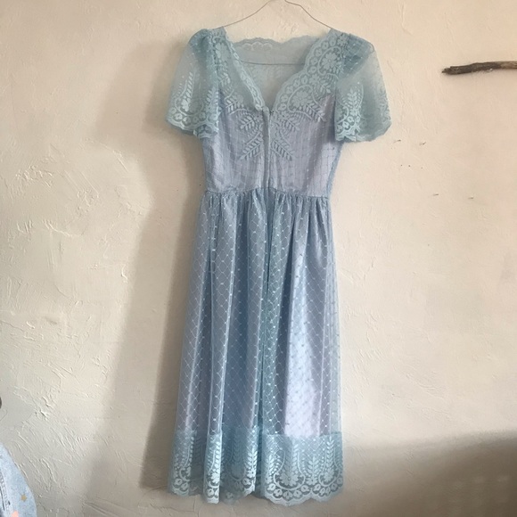 Vintage Dresses Vintage Baby Blue Dress Poshmark